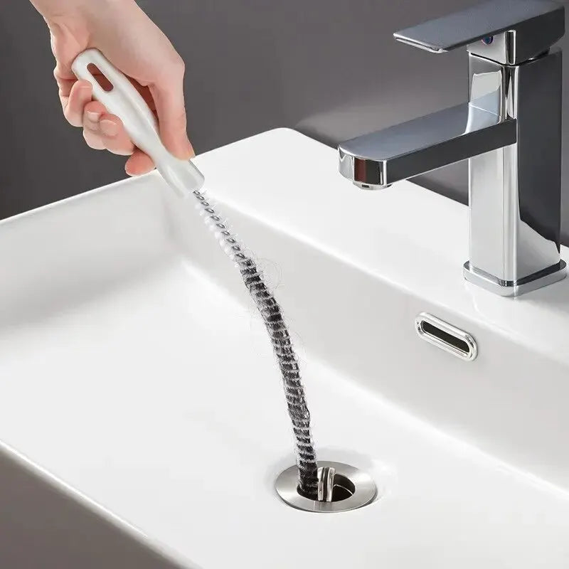 Pipe Dredging Brush Bathroom Sewer Hair Remove Sink Cleaning Brush 48/65/71cm Drain Cleaner Bendable Flexible Cleaning Tools