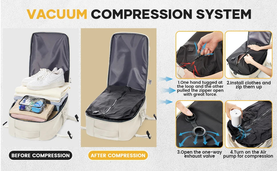 Vacuum compression Backpack