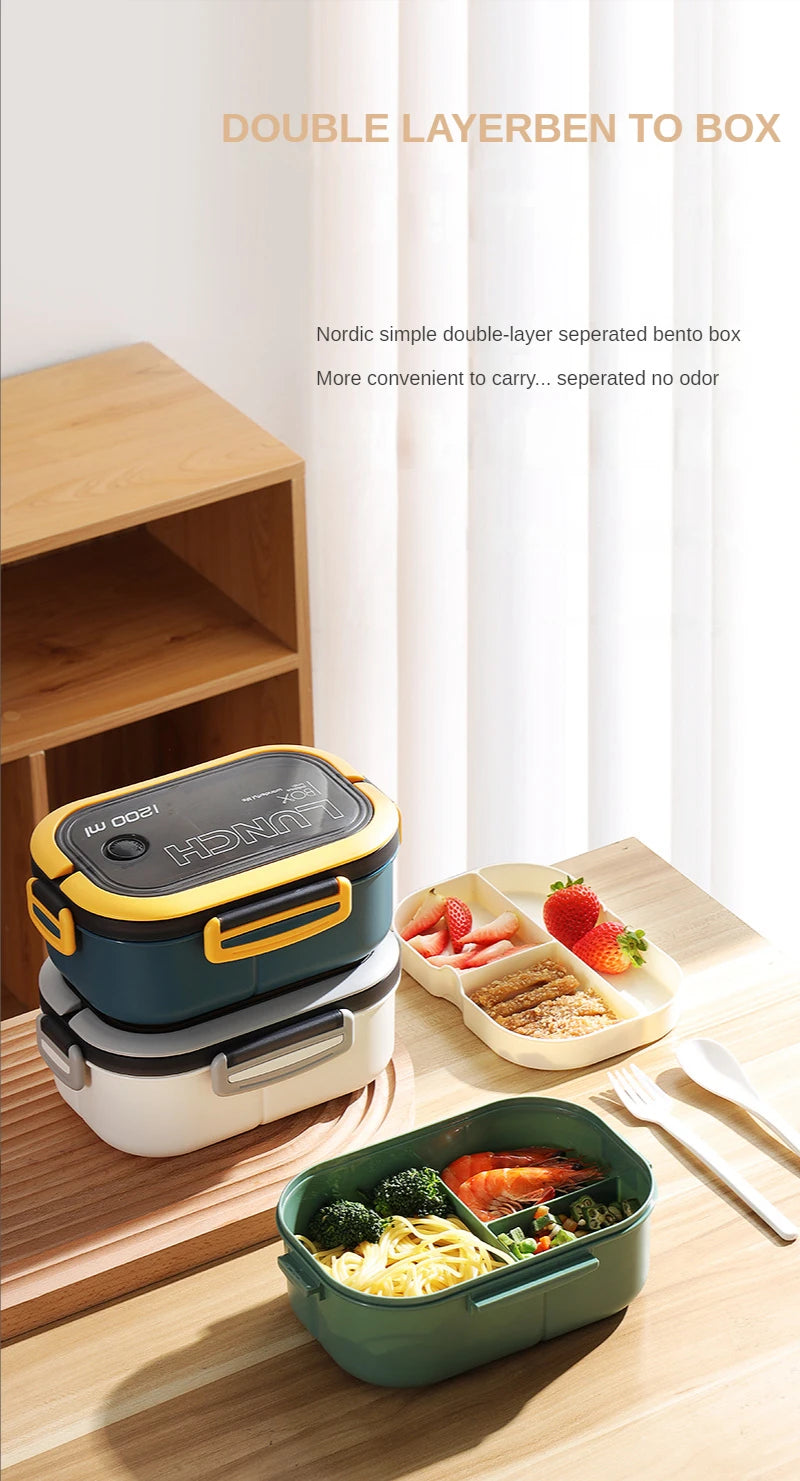 1200ML 2-Layer Bento Lunch Box