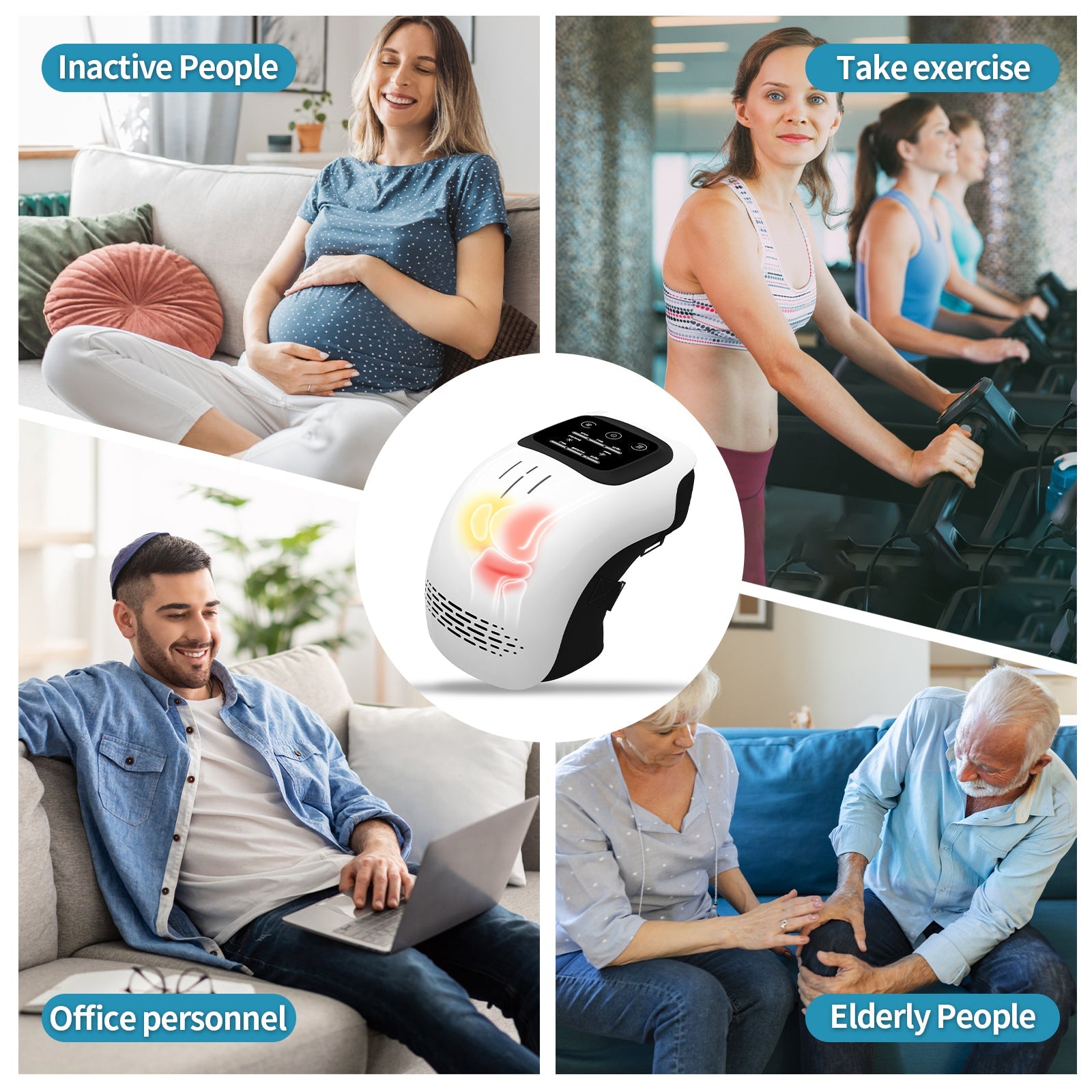 The KneadRelief Pro 3-in-1 Knee Massager
