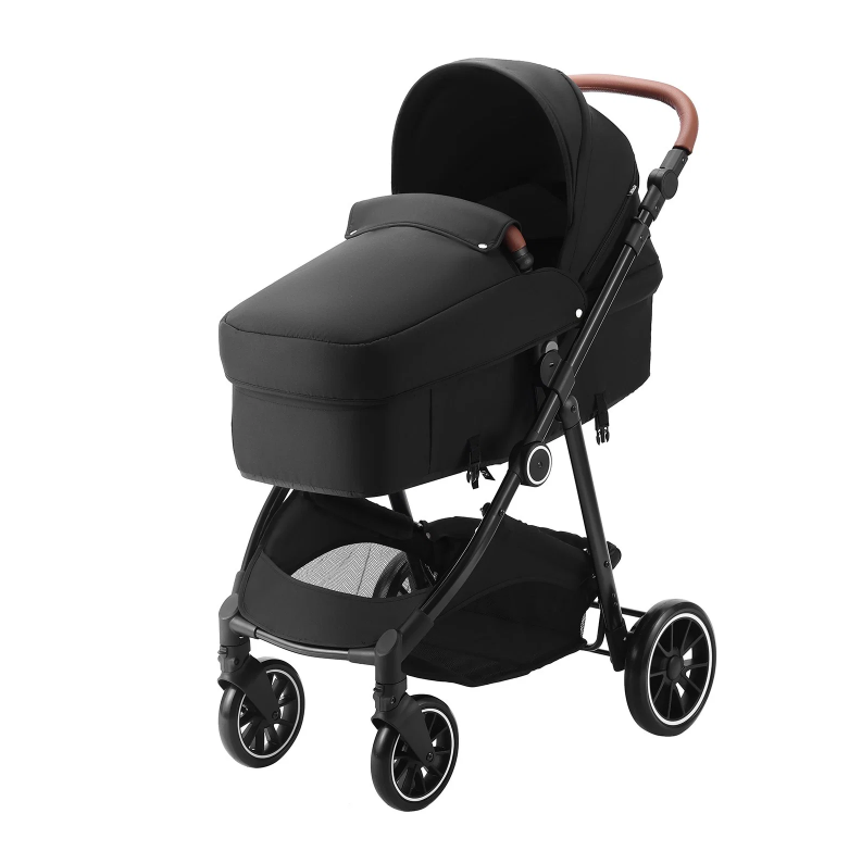 Carbon Steel Newborn Stroller With Leg Cover And Mesh