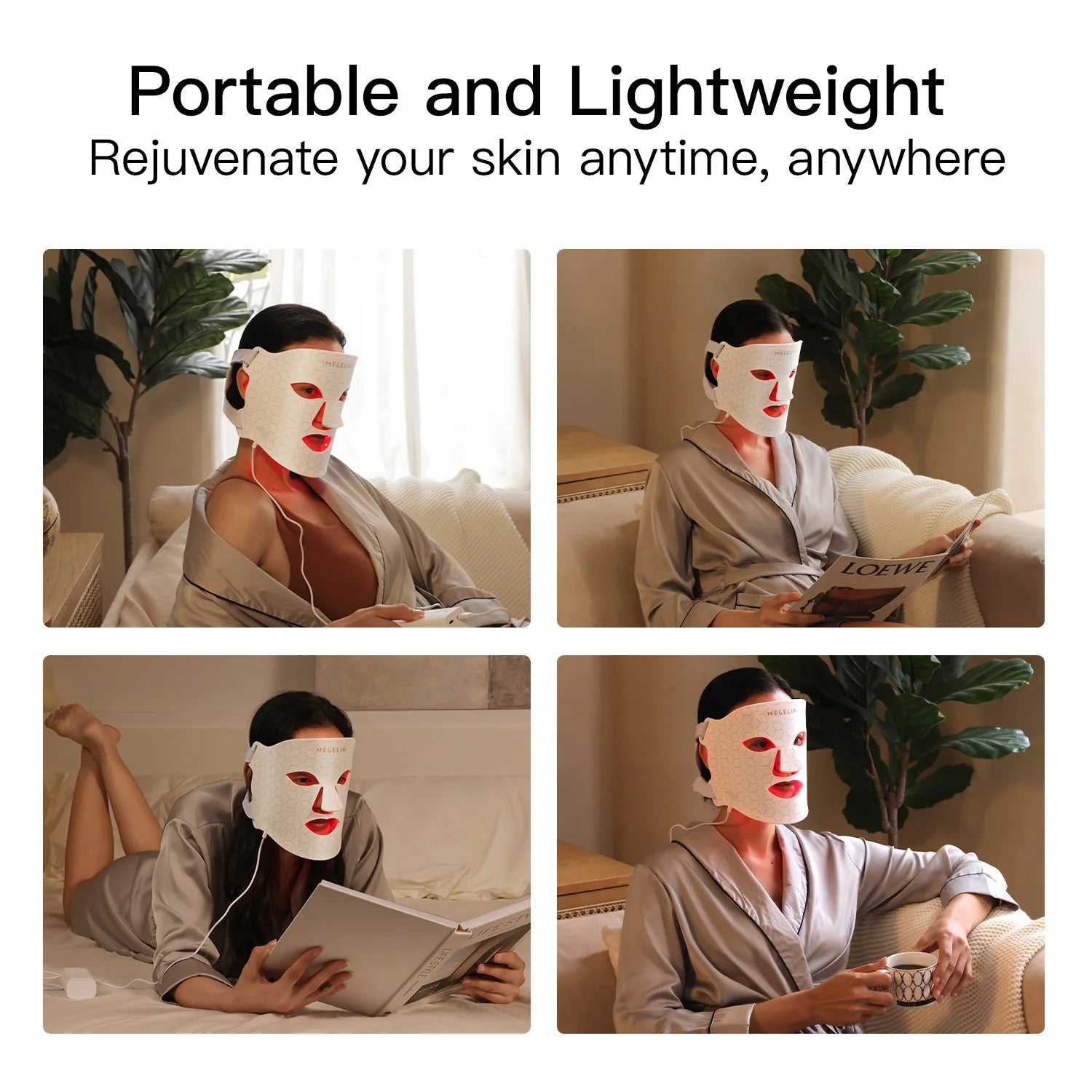 MOOSHII 288 LED Red Light Therapy Mask
