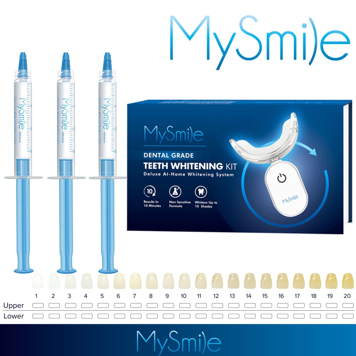 MySmile Professional Teeth Whitening Kit Non Sensitive 10Min Fast Teeth Whitener