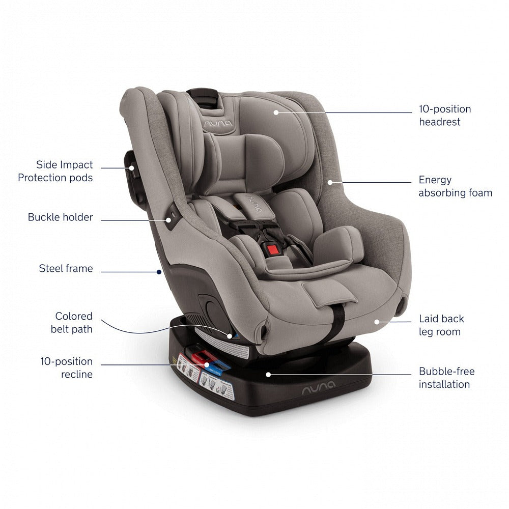 Nuna Rava Fire Retardant-Free Convertible Car Seat - Frost