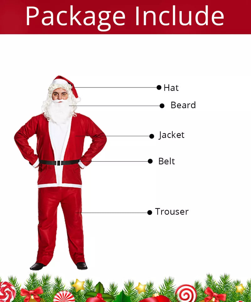 Kerstman kostuum volwassen vader