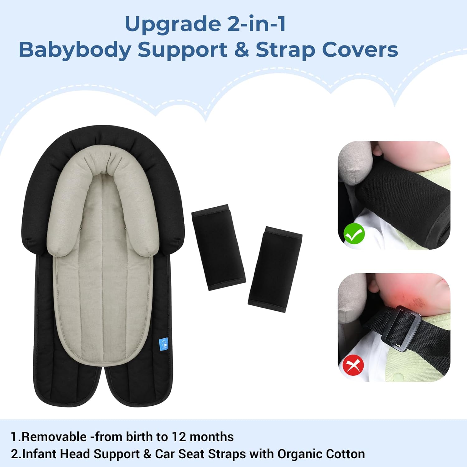 Extra Soft Car Seat Insert Cushion Pad