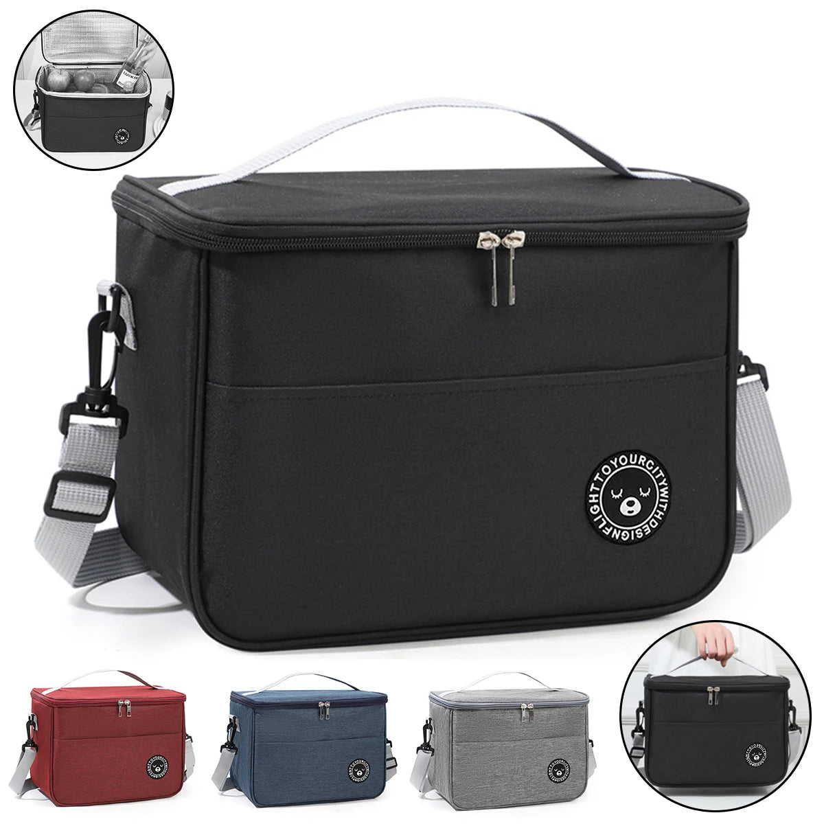 Insulated Lunch Bag – Hand-Held & Shoulder Strap