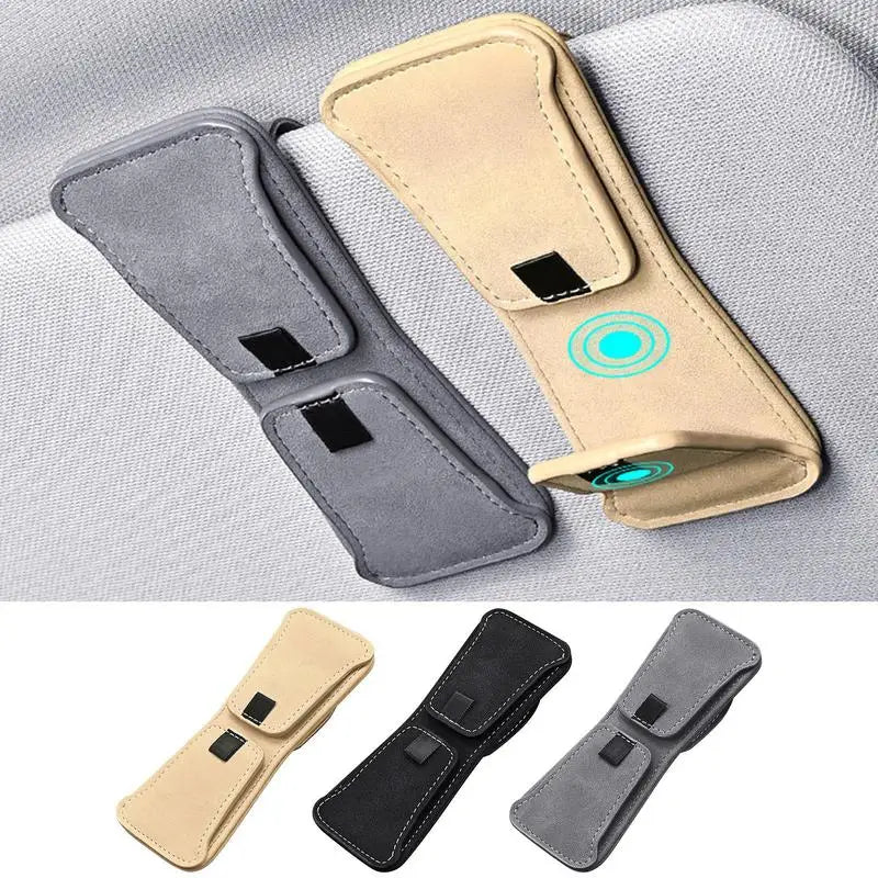 Visor Sunglasses Holder Clip Eyeglass Holder For Car Auto Interior Accessories Multifunctional Magnetic Double Clip Glasses