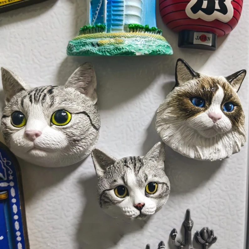 Refrigerator Magnet Personalize 3D Pet Portrait Pet Custom Dog Head Decoration Custom Pet Gift Pet Mini Sculpture Pet Lover Gift